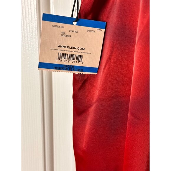 Anne Klein Size 2XL Business Casual Womens Red Pants Plus Elastic Waistband - Picture 5 of 12